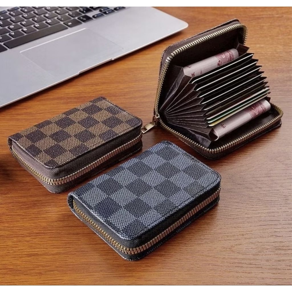 Dompet mini kartu wanita harmonika motif