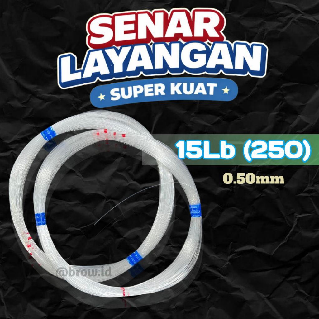 SENAR LAYANGAN GAPANGAN UK 250 SENAR BENING CAP IKAN ARWANA / KAKAP