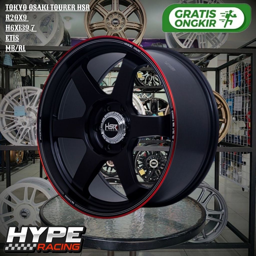 Velg Racing Ring 20 HSR TOKYO OSAKI TOURER R20 Lubang 6 Mobil PAJERO , FORTUNER , BT50