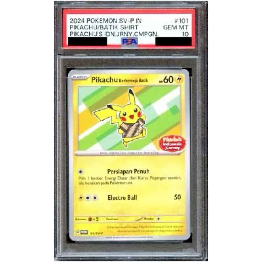 pokemon pikachu batik hijau PSA 10