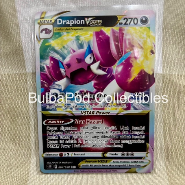 Pokemon TCG Indonesian Drapion VSTAR S11 067/100 RRR Neraka Sirna