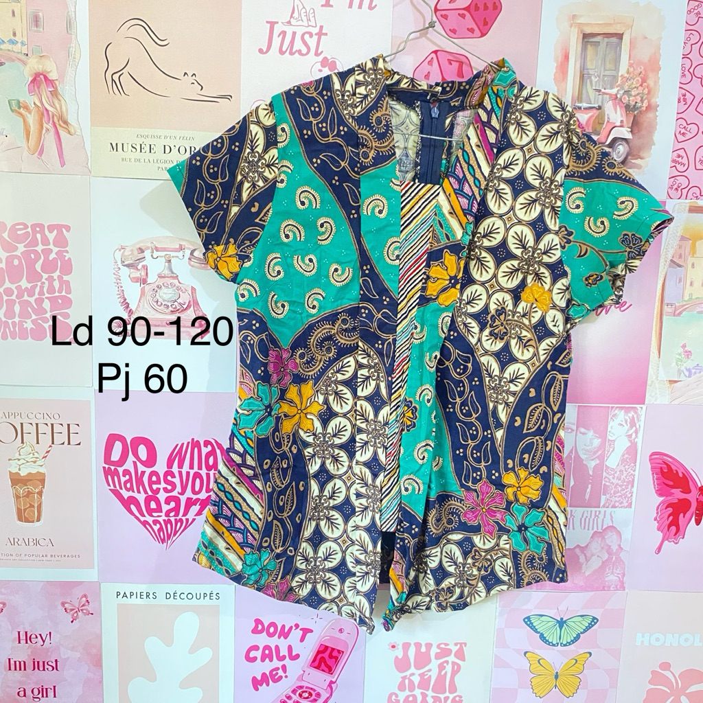 Preloved Batik Katun Strech Batik Kutubaru Pendek