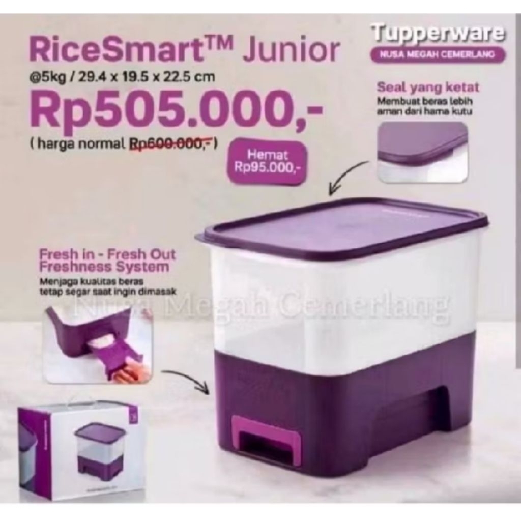 Rice Smart (Tempat beras 5kg) Tupperware