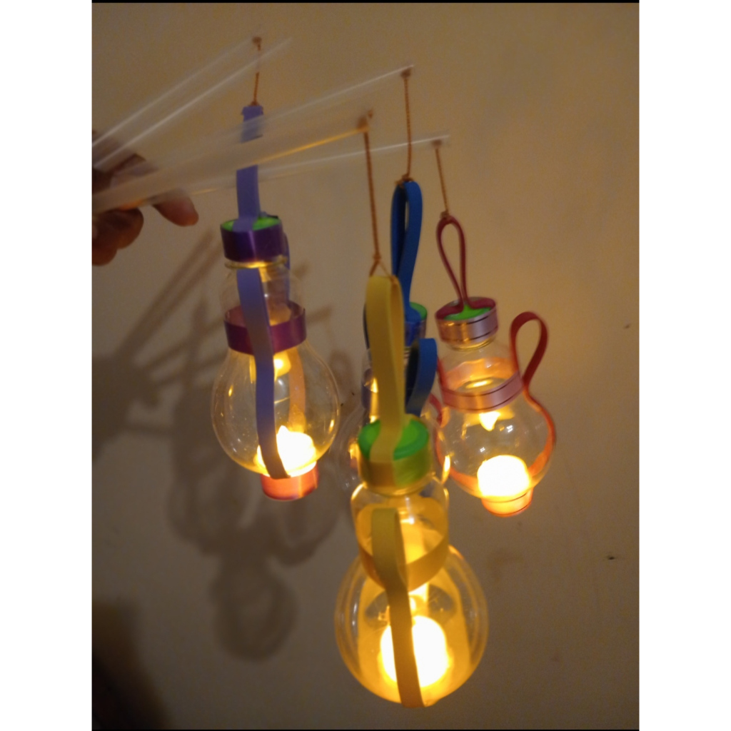 Lampion takbir gantung/ lentera led