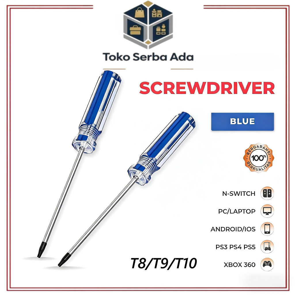 COD-Obeng Bintang Torx T8 T9 T10 Stik Xbox PS3 Slim Super Slim PS4