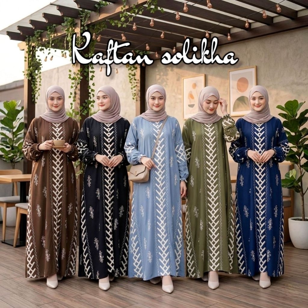 Aktsara Batik - Kaftan Wanita Kaftan Batik Dress Kekinian Hijab Kaftan Cabutan Jumbo XXXXL