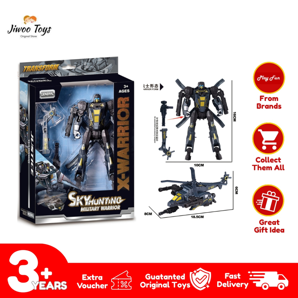 Mainan Robot Transformer Skyhunting X-Warrior 2in1 Mecha HW23024051