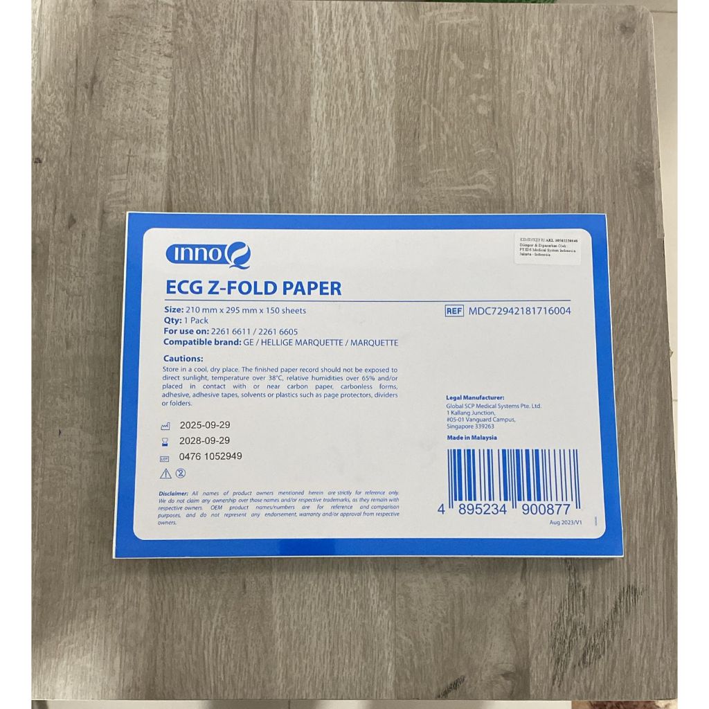 ECG Z-FOLD PAPER 210MM X 295MM X 150SH - INNOQ