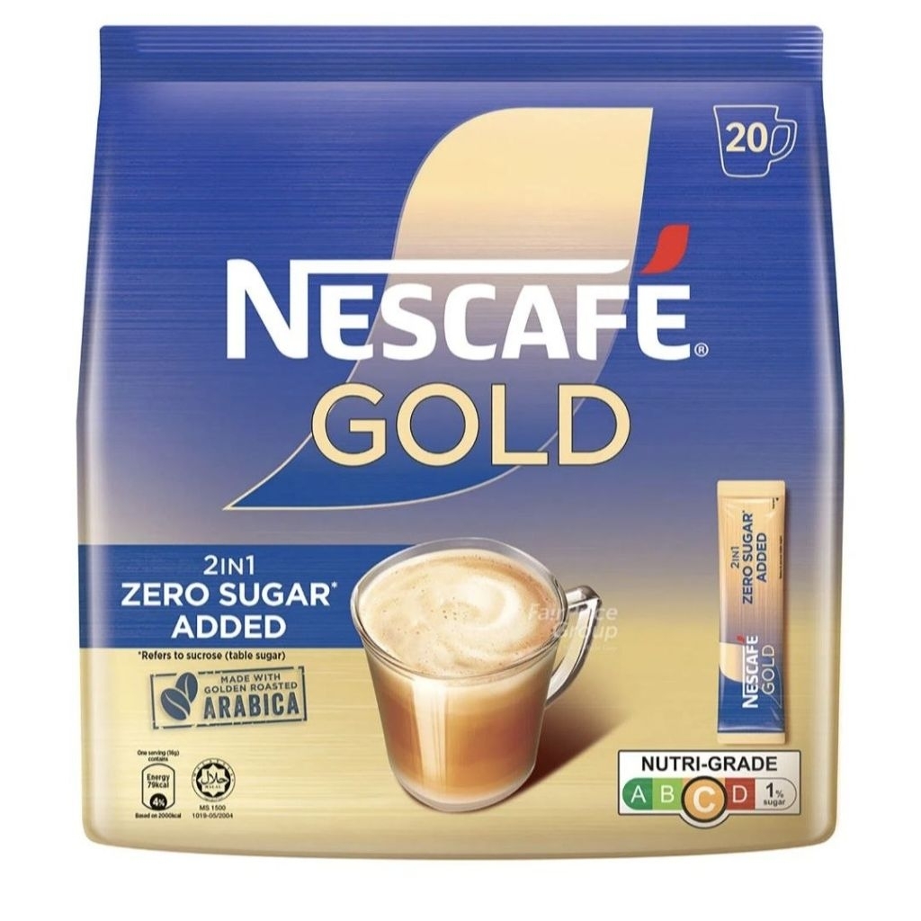 Nescafe Gold Zero Sugar No Sugar Singapore Nescafe 2in1 Kopi Tanpa Gula 20 Sachet 2 in 1 Bebas Gula 