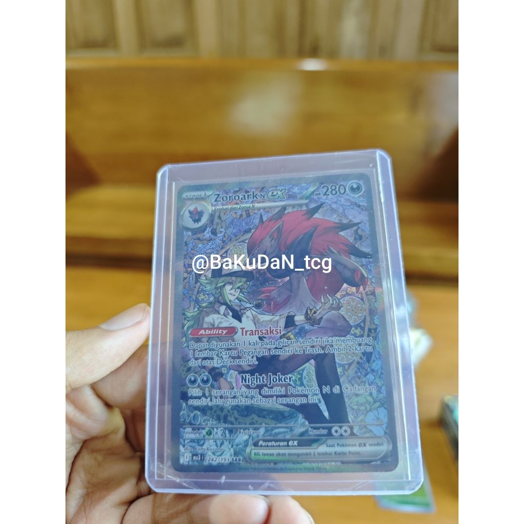 Zoroark N ex SAR 242/193 MA3 Pokemon TCG Indonesia