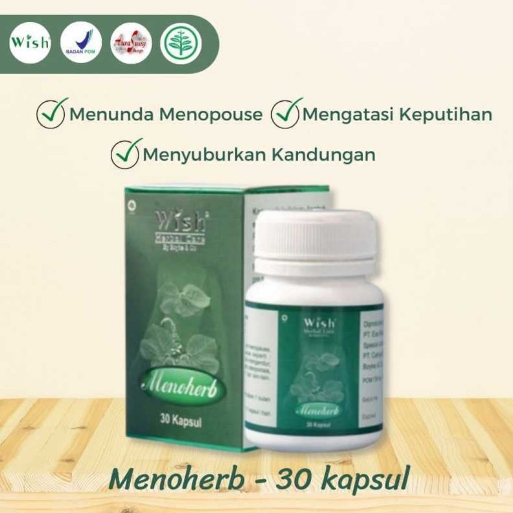 Menoherb Wish By Dr. Boyke Suplemen Kesehatan Wanita Mengatasi Menopause BPOM