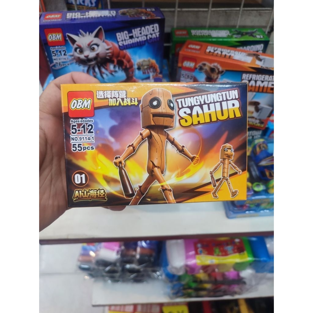 Mainan Tungtung sahur Lego kecil