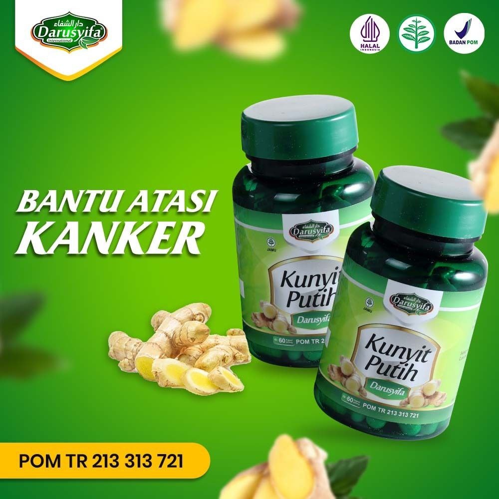 Kunyit Putih Kapsul Herbal Darusyifa Original Asli BPOM 60 Kapsul | Ekstrak Kunyit Putih Kunir Putih