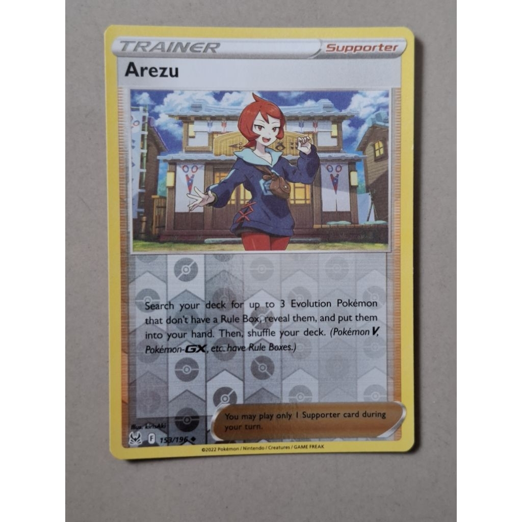 KARTU POKEMON ORIGINAL HOLO REVERSE  AREZU F153/196