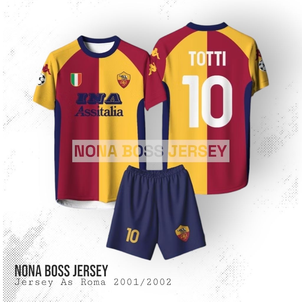 JERSEY AS ROMA 2001 CHAMPIONS | BAHAN ADEM NYAMAN | S-XXL
