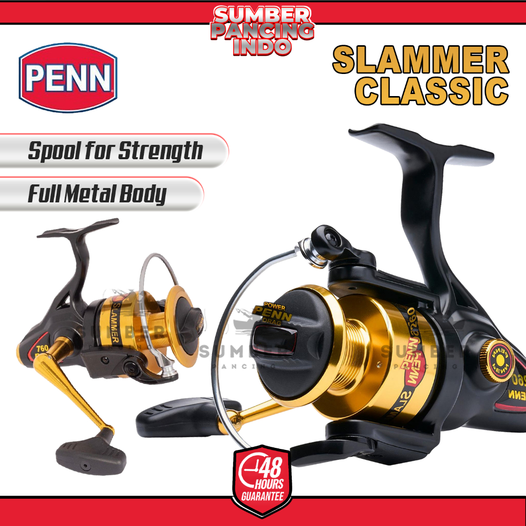 PENN Reel Spinning SLAMMER CLASSIC Size 360-760 Reel Pancing Laut & Air Tawar Original