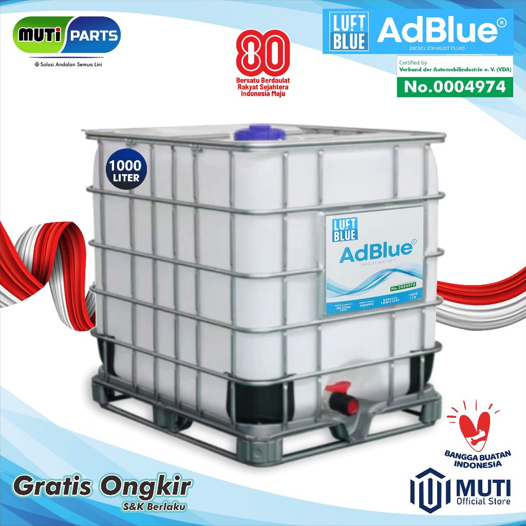Adblue 1000 Liter Cairan Diesel Exhaust Fluid Luft Blue DEF Luftblue DEF