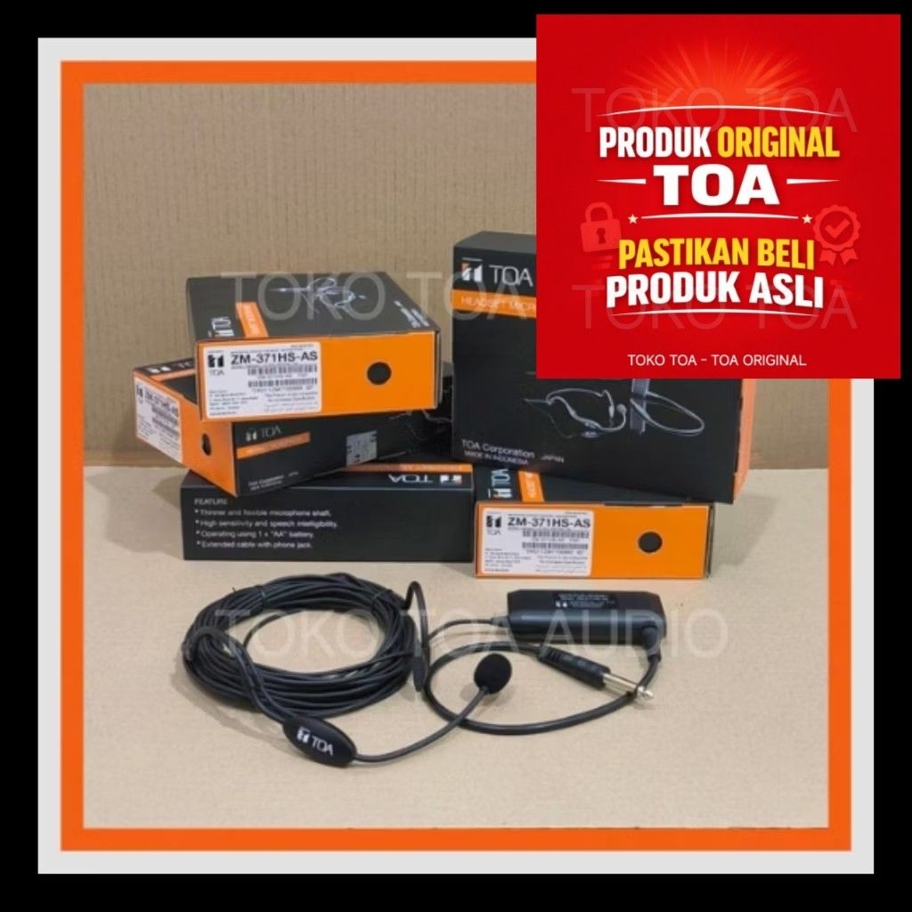 ZM-371 MICROPHONE HEADSET MIC BANDO TOA ZM 371 MIKROFON KABEL IMAM MASJID