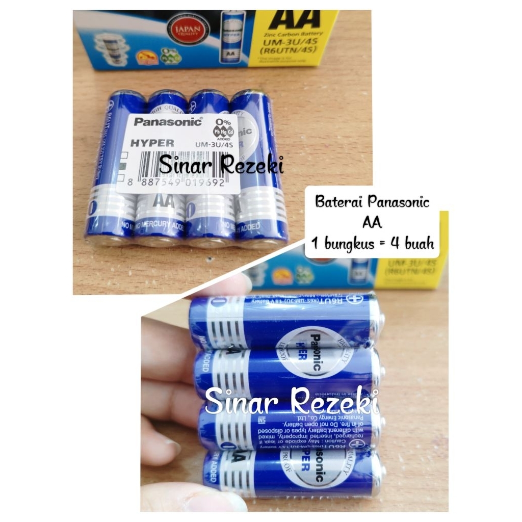 4 buah AA Baterai Panasonic AA/baterai