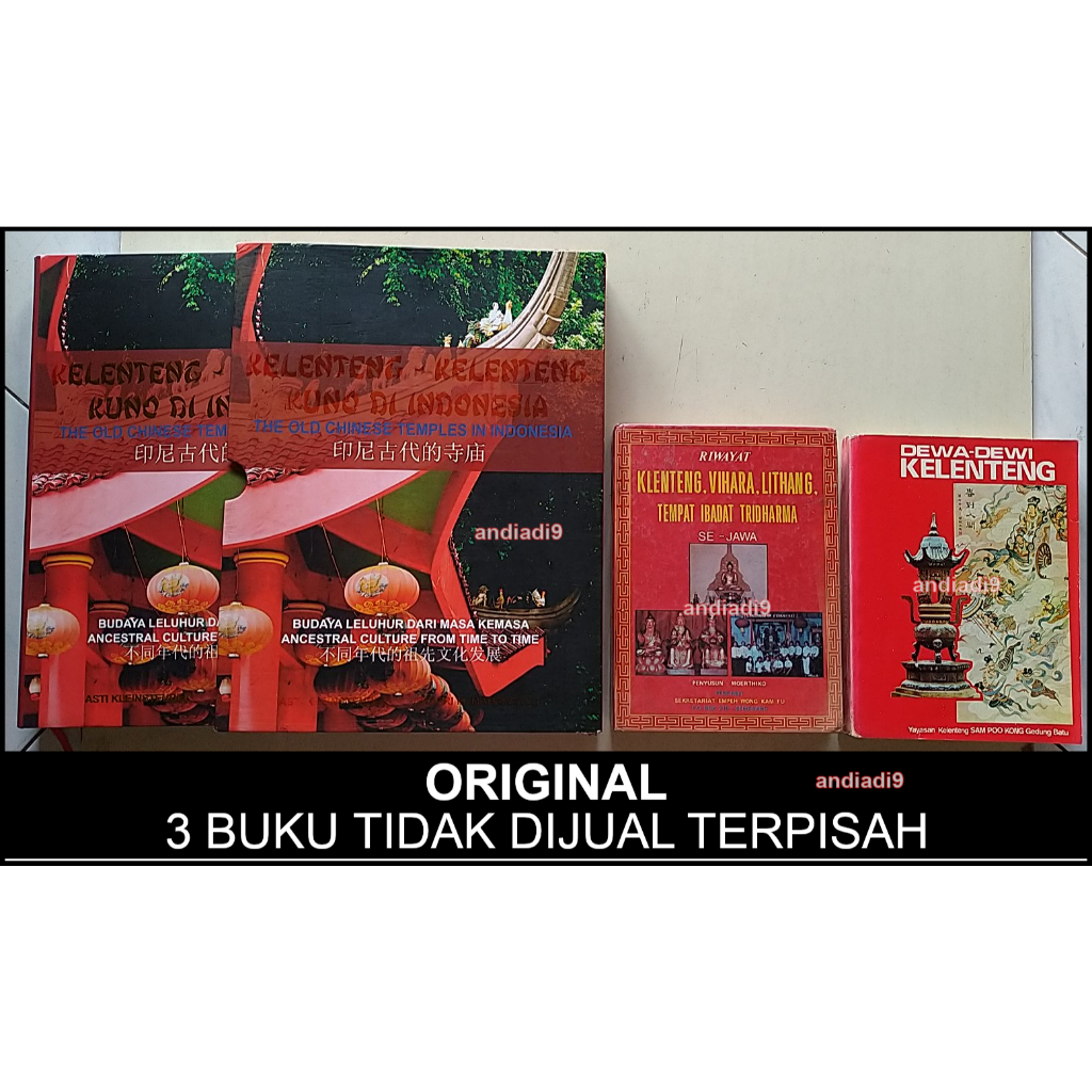 BUKU KELENTENG - KELENTENG KUNO DI INDONESIA RIWAYAT KLENTENG VIHARA LITHANG TEMPAT IBADAT TRIDHARMA