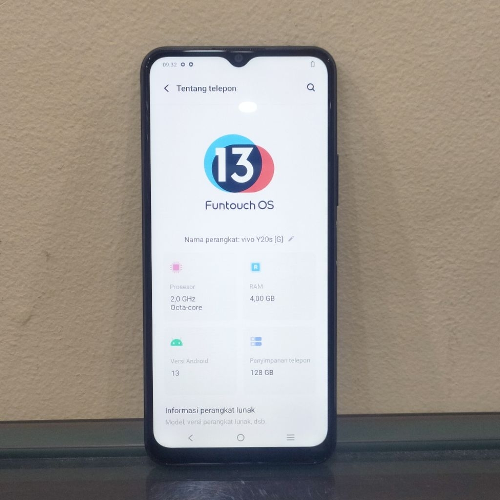 Handphone Vivo Y20S G Ram 4 128 GB (Batangan, Tanpa Charger)