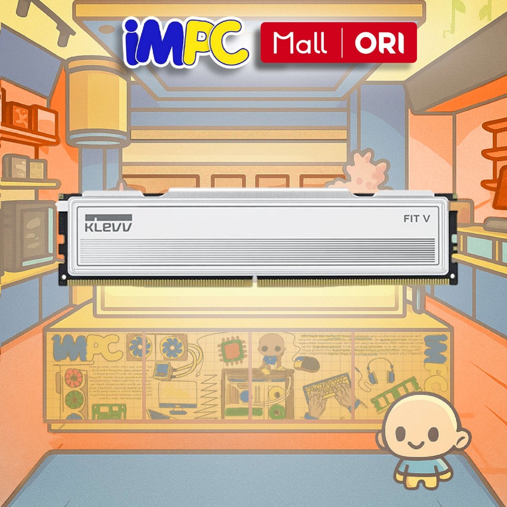 KLEVV FIT V Ceramic White DDR5 PC51200 16GB (1x16GB) 6400MHz