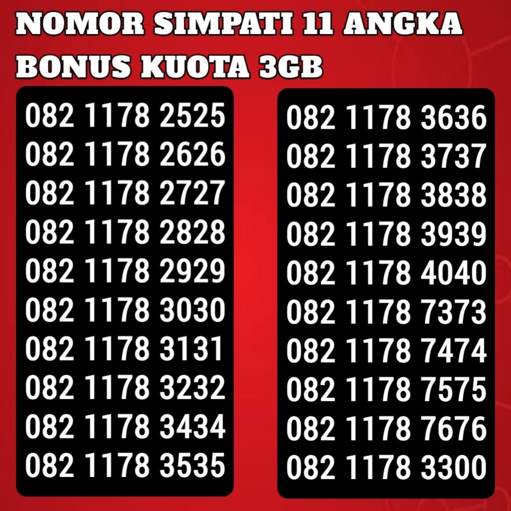 NOMOR CANTIK SIMPATI 11 ANGKA