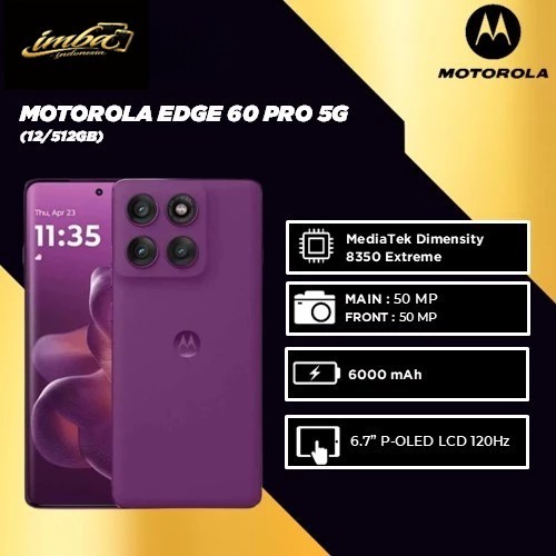 MOTOROLA EDGE 60 PRO 5G RAM 12GB/256GB GARANSI RESMI INDONESIA MOTOROLA