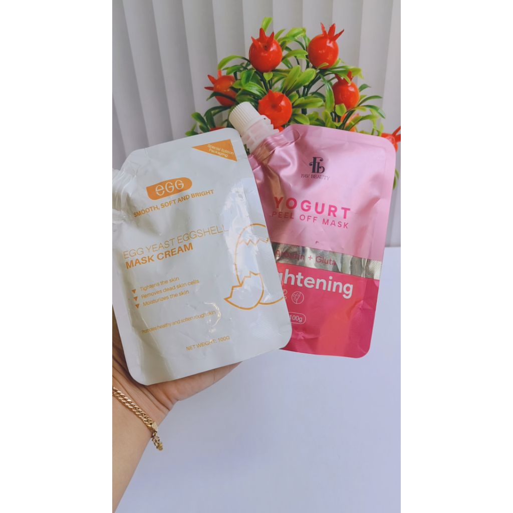 Bundling Masker wajah Yougurt dan Egg Yeast Preloved