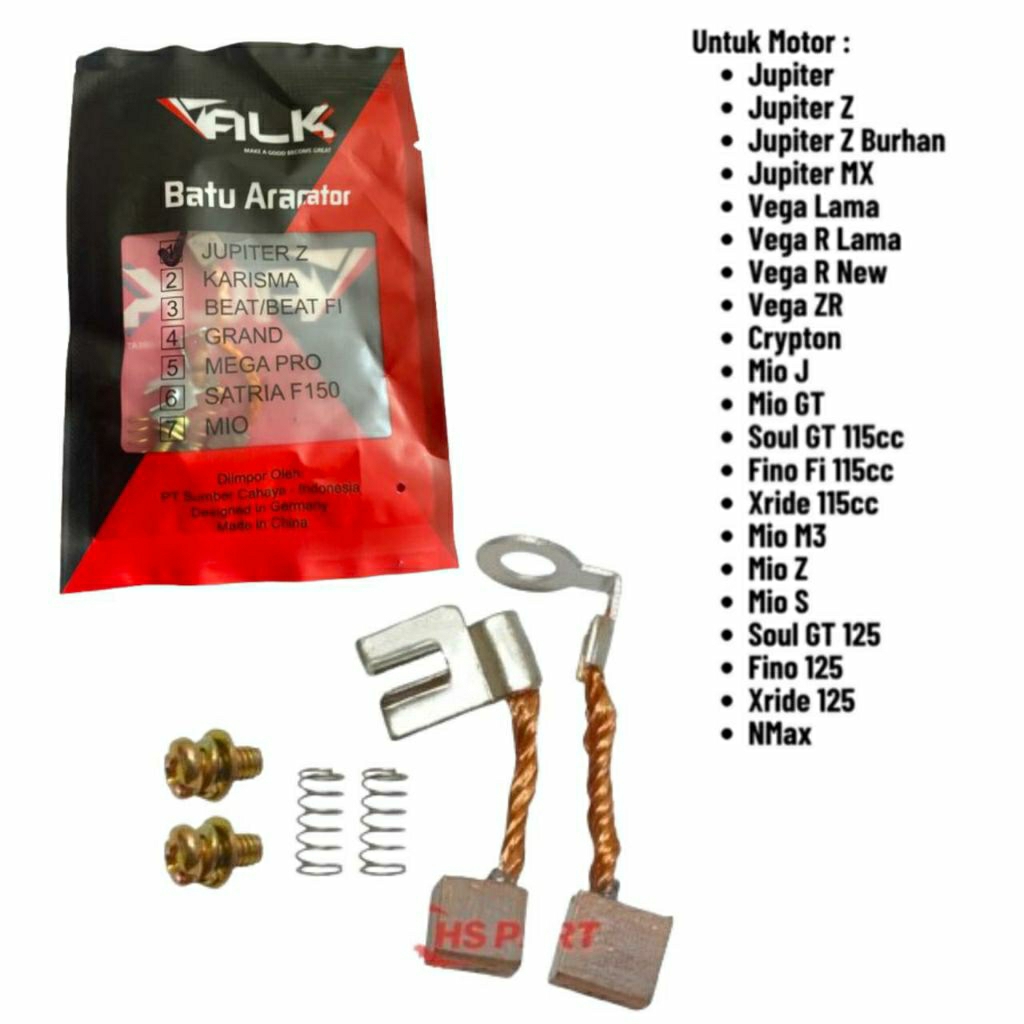 BOSTEL ARANG DINAMO STATER YAMAHA JUPITER Z MIO VIXION BRUSH SET