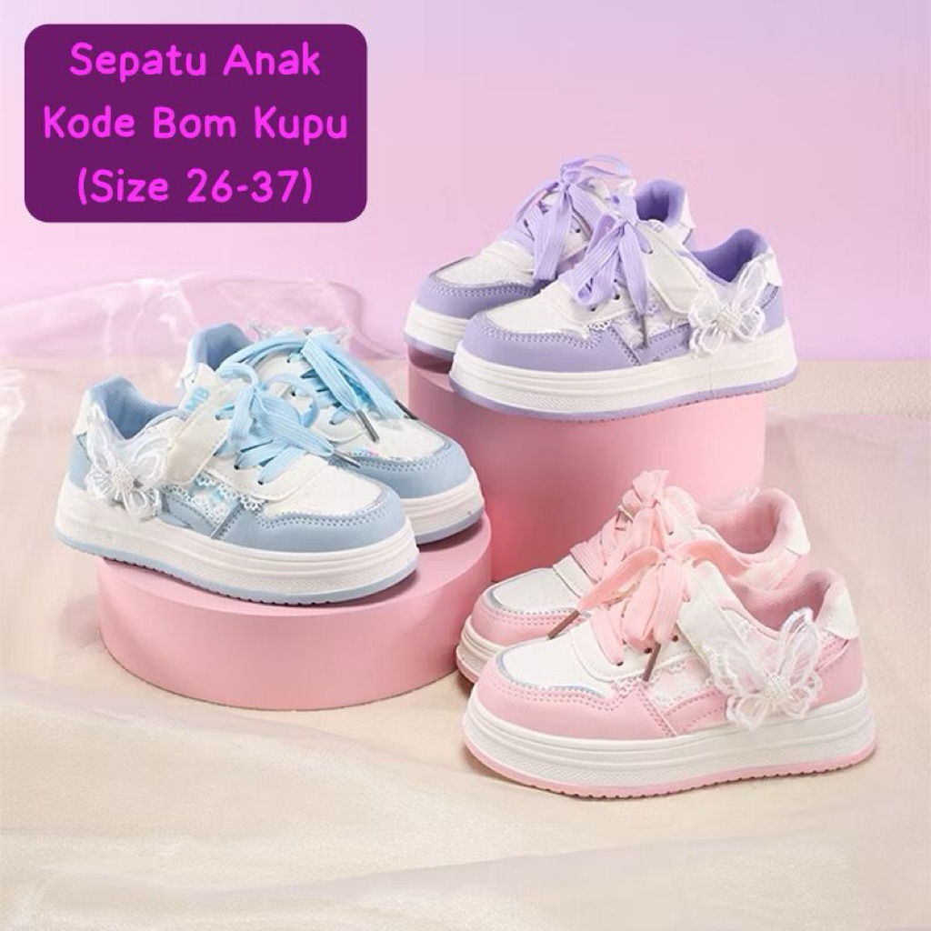 Sepatu Anak Perempuan Terbaru Sneakers - Sepatu Sekolah Anak PAUD TK