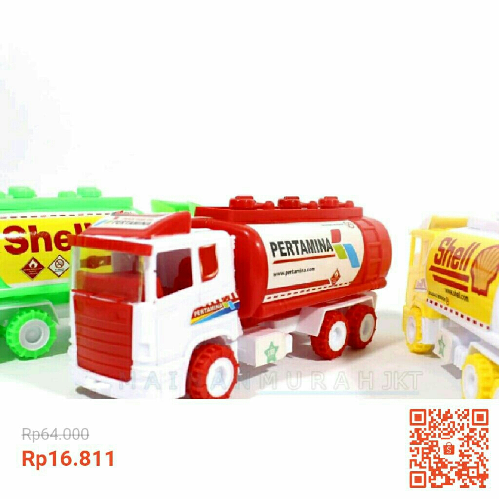 Mainan Anak Mobil Mobilan Truck Pertamina ST2019 Mainan Anak Laki Laki Mobil Truk Tangki
