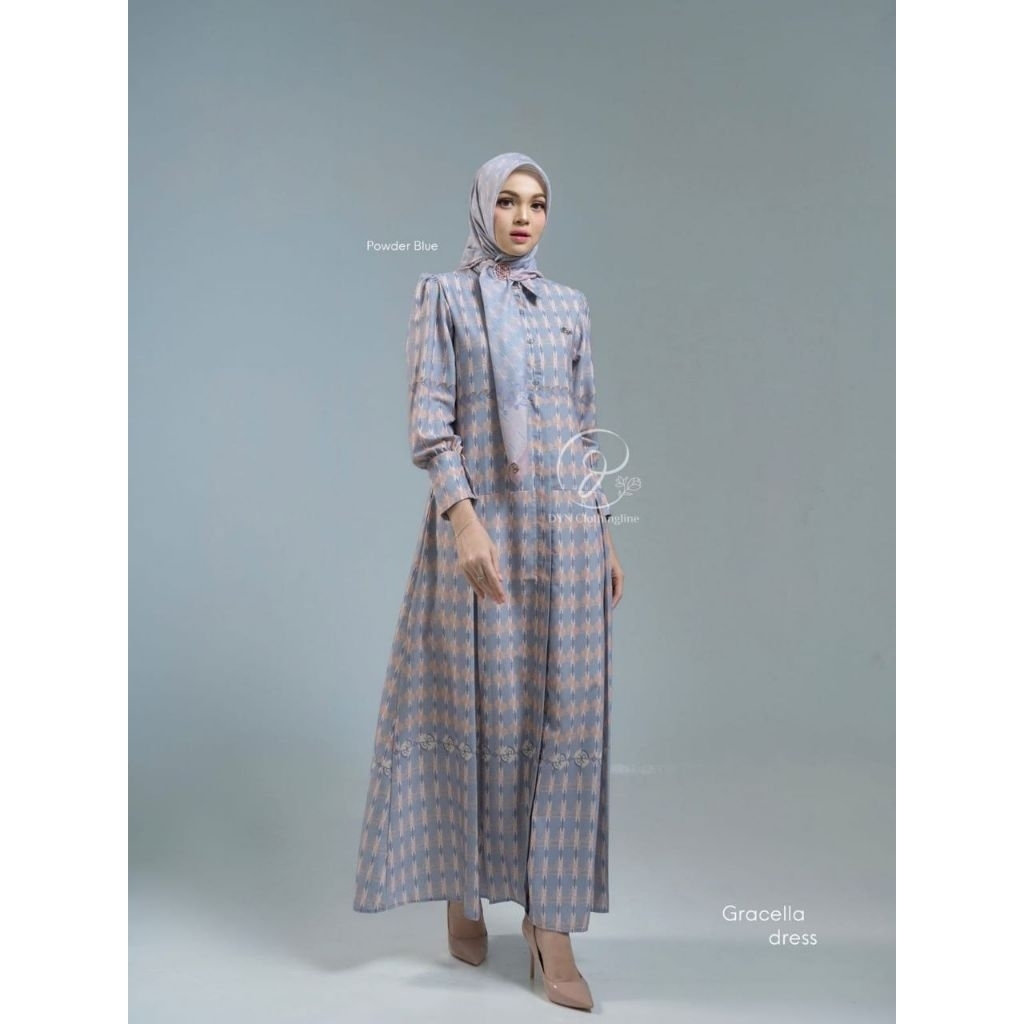 Gracella Dress–By Dyn clothingline Gamis Dewasa berbahan simple