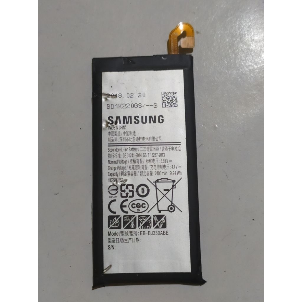 baterai Samsung j3 pro second original cabutan