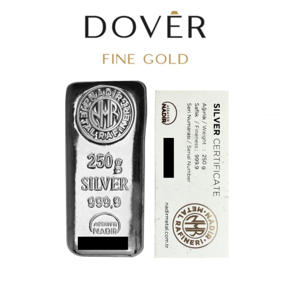 READY STOCK Perak Batangan Nadir Turkey Turki Silver Bar 99.99% 250 g gr gram sertifikat