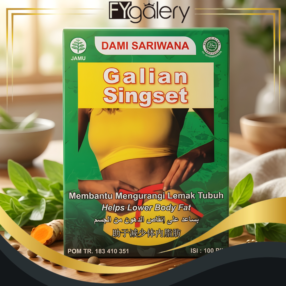 FYgalery Jamu Diet Herbal Galian Singset isi 100 Pil Pelangsing Penurun Berat Badan Mengurangi Lemak