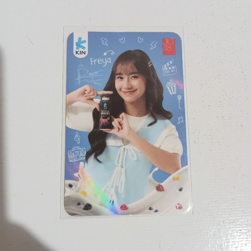 photocard freya Jkt48 x kin yogurt OFFICIAL liat desk biar ga ragu beli