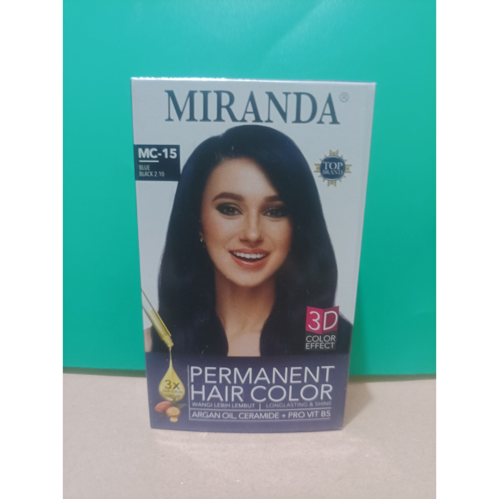MC15 Semir rambut Miranda warna Blue Black warna permanen dan extra perlindungan