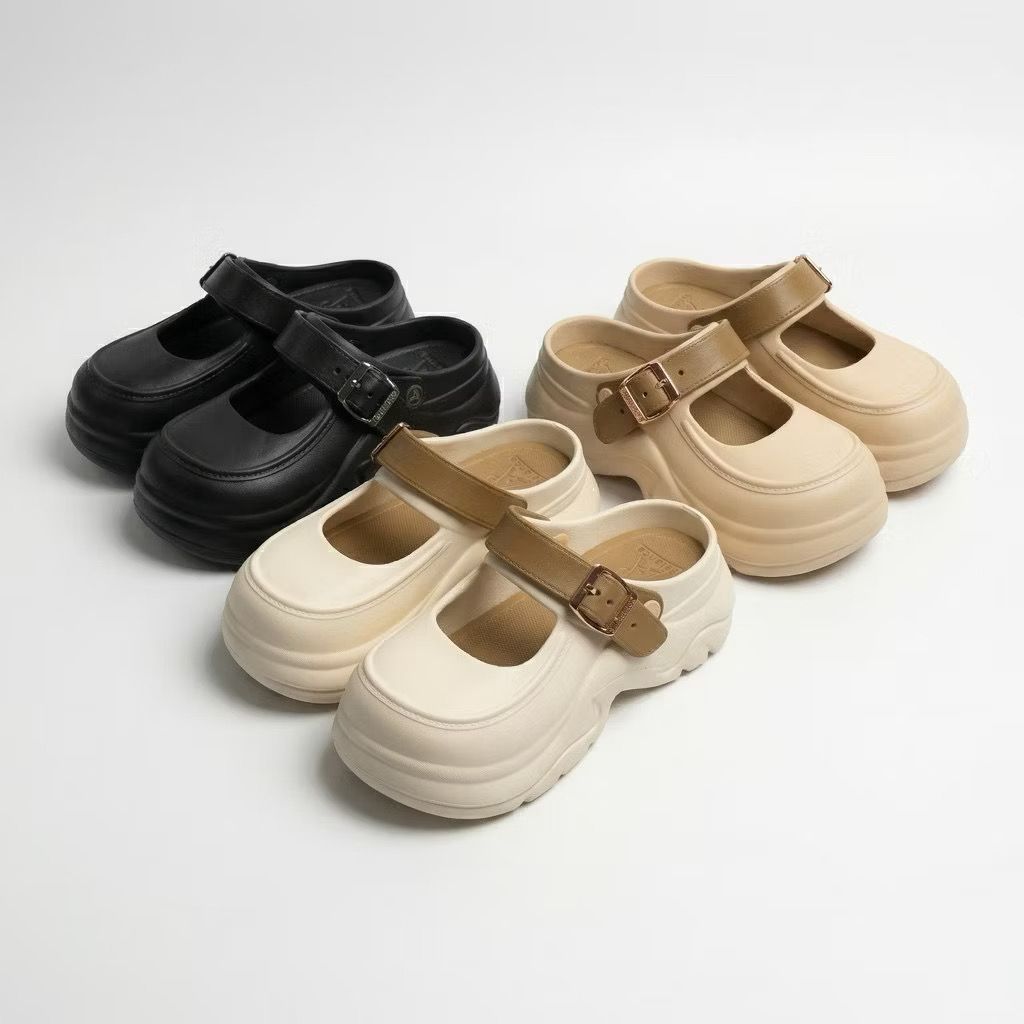 Sepatu Sandal Wanita BELLE Gesper Ringan Empuk