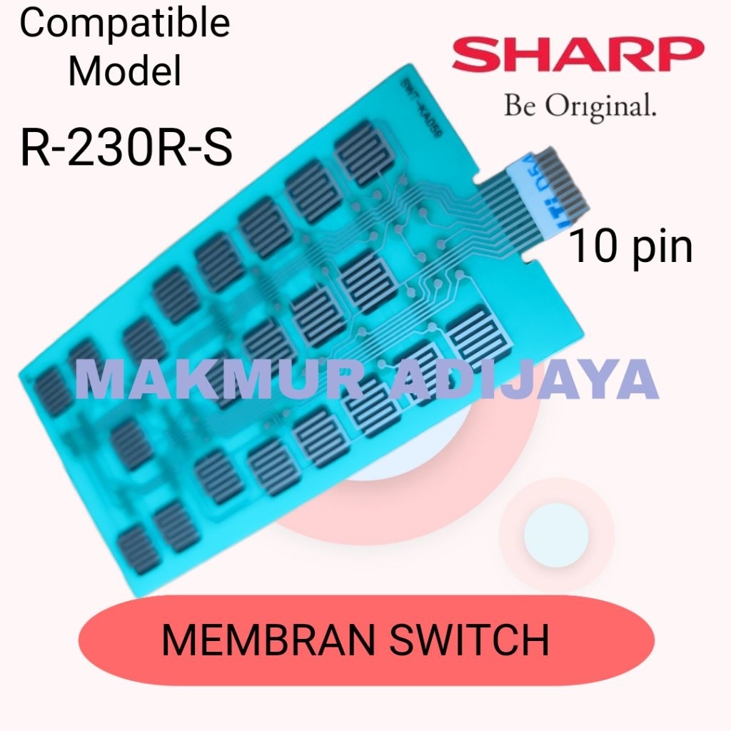 Membran switch saklar sentuh  microwave sharp R-230R-S