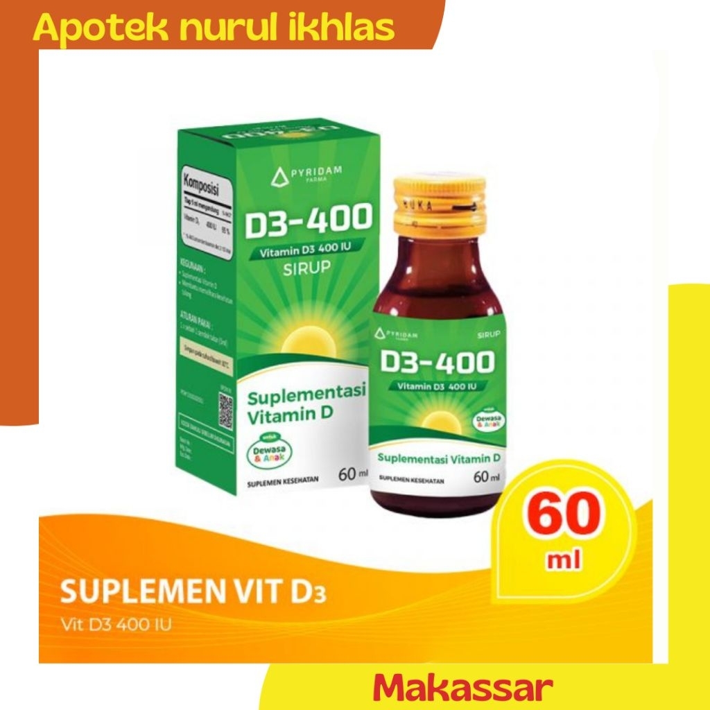 D3-400 VITAMIN D3 400 IU SIRUP 60ML