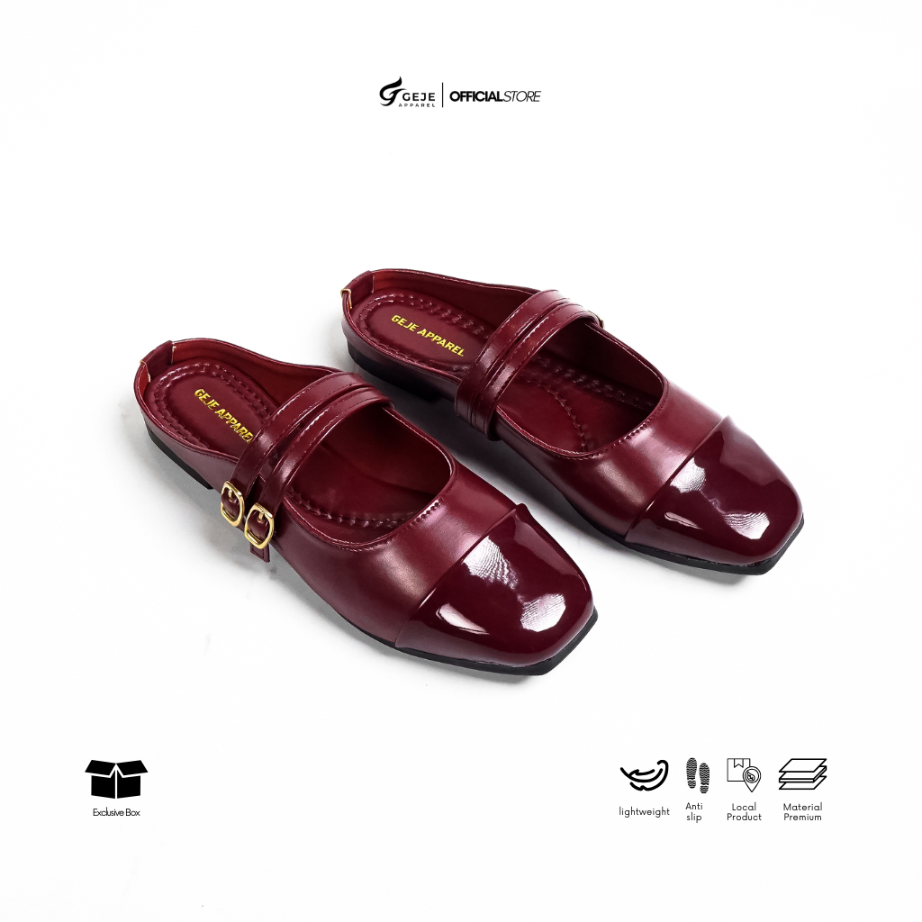 Geje Apparel Sandal Sepatu Wanita Sandal Mules Antislip NORINE