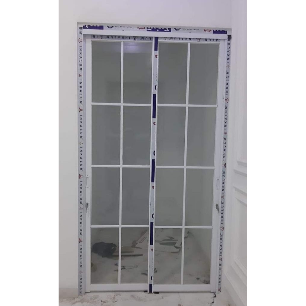 Pintu sliding aluminium dan kaca