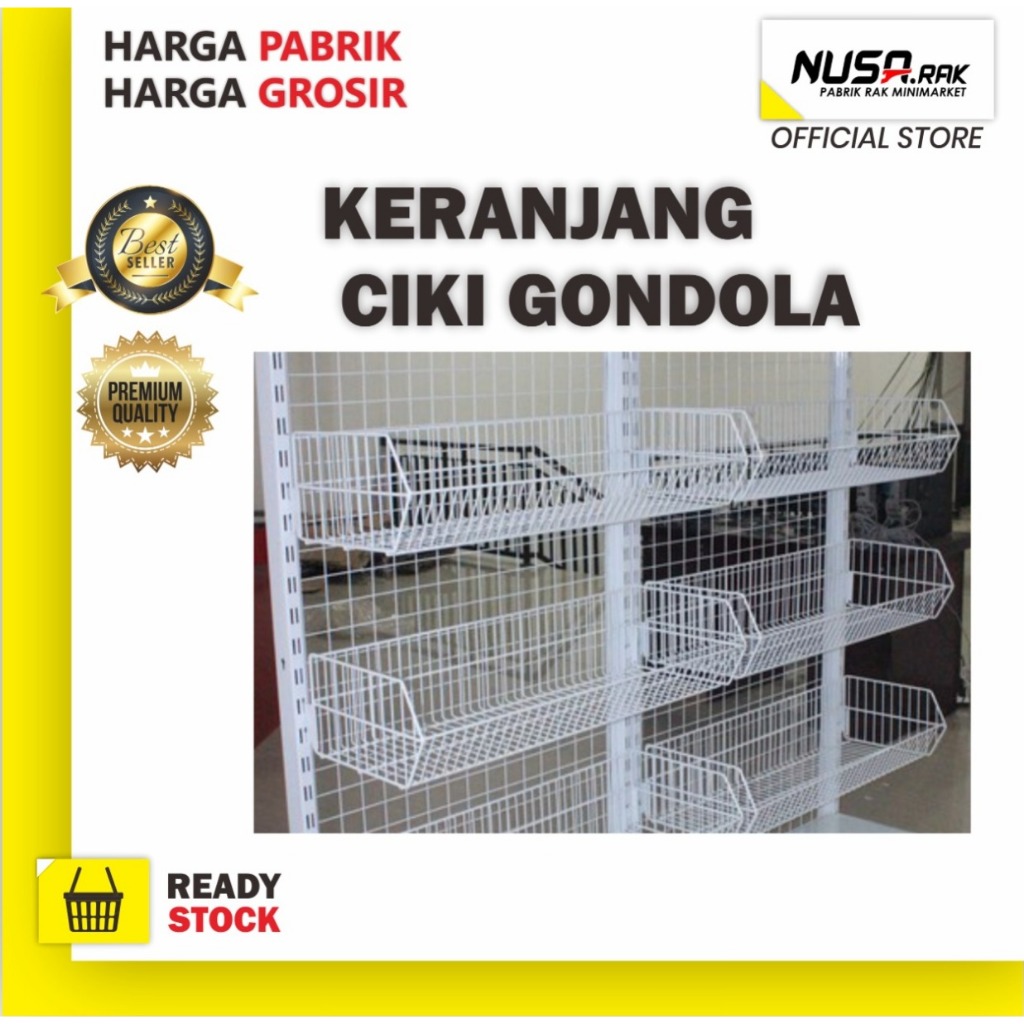 Keranjang Ciki Gondola Minimarket ukuran  70cm & 90cm untuk toko/minimarket termurah se jawa tengah