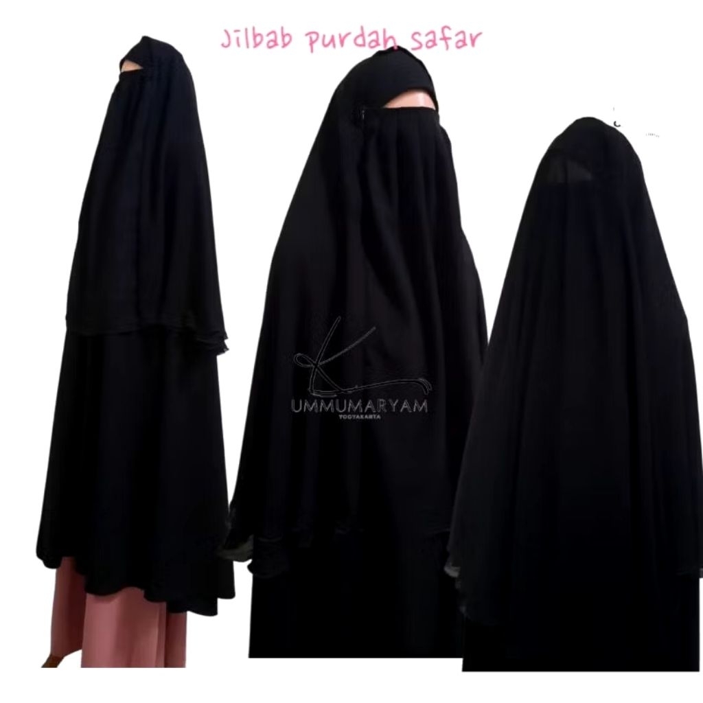 preloved jilbab purdah safar merek jubah akhwat big size cadar nyatu dengan jilbab
