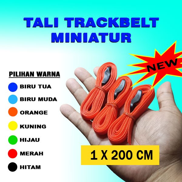 Trekbelt Miniatur ukuran 1cm x 200 cm (NEW) WARNA  RANDOM Tali Sound System Tali Trackbelt Miniatur