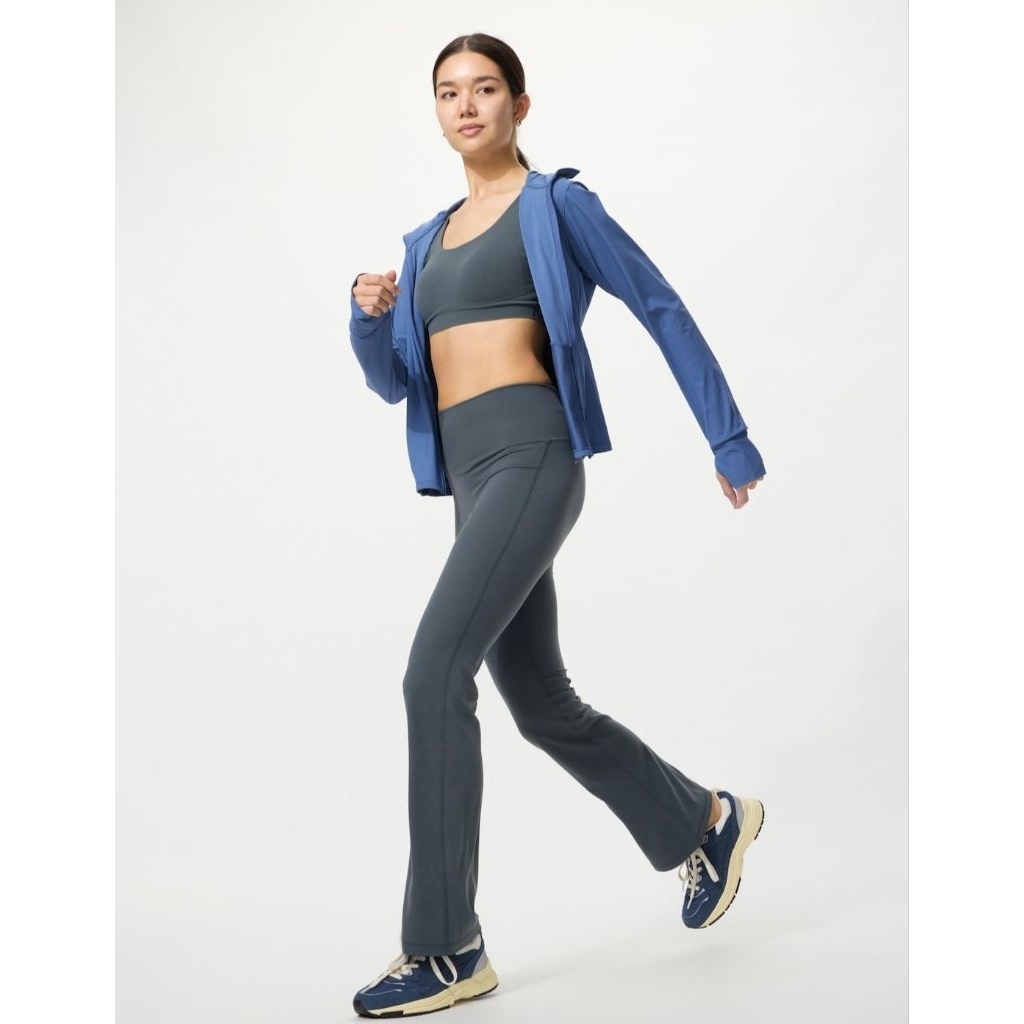 UNIQLO LEGGING FLARE  UV PROTECTION CELANA PANJANG LEGING WANITA UNIQLO