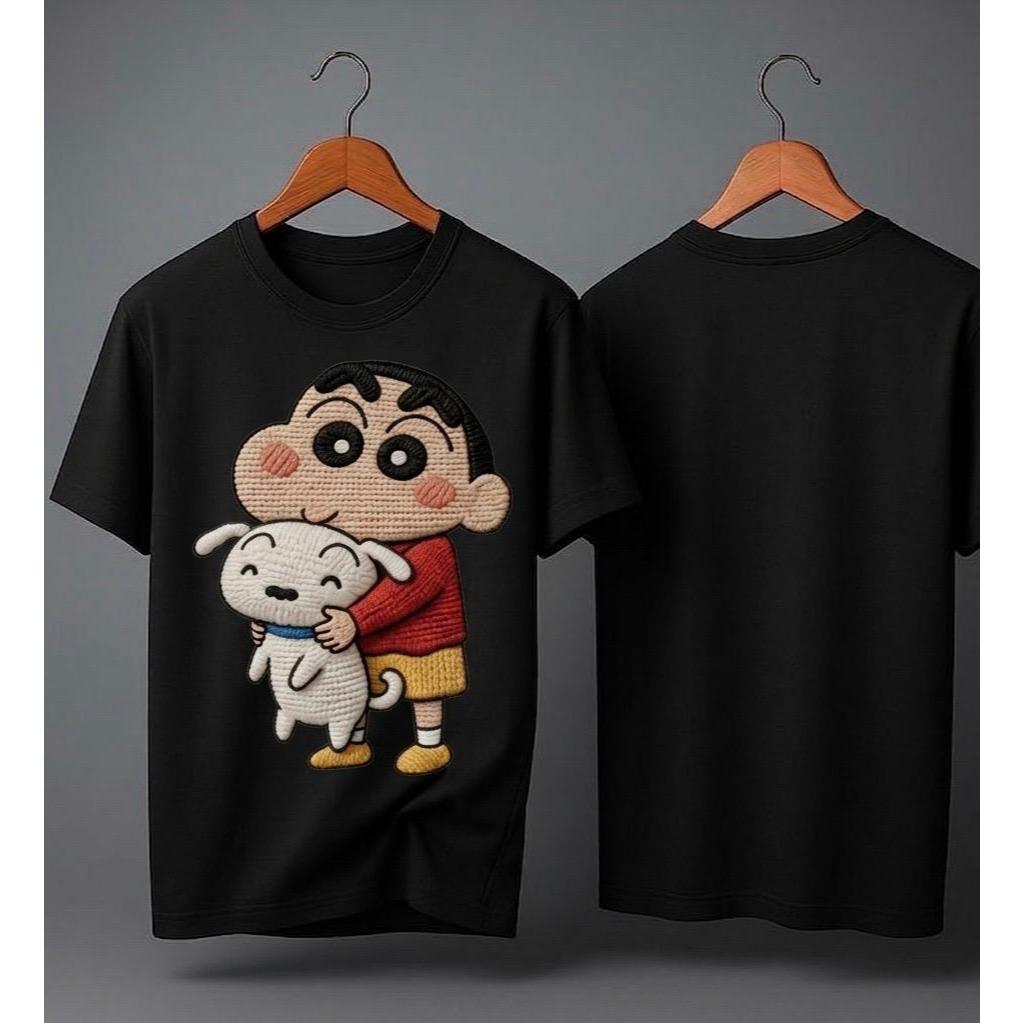 Kaos Gambar motif sinchan kaos Distro Gambar motif sinchan-shirt Unisex Cotton Combed Pria dan Wanit