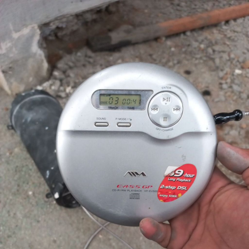 discman aiwa -  xp - ev500 - e.a.s.s gp - cd player - pemutar cd