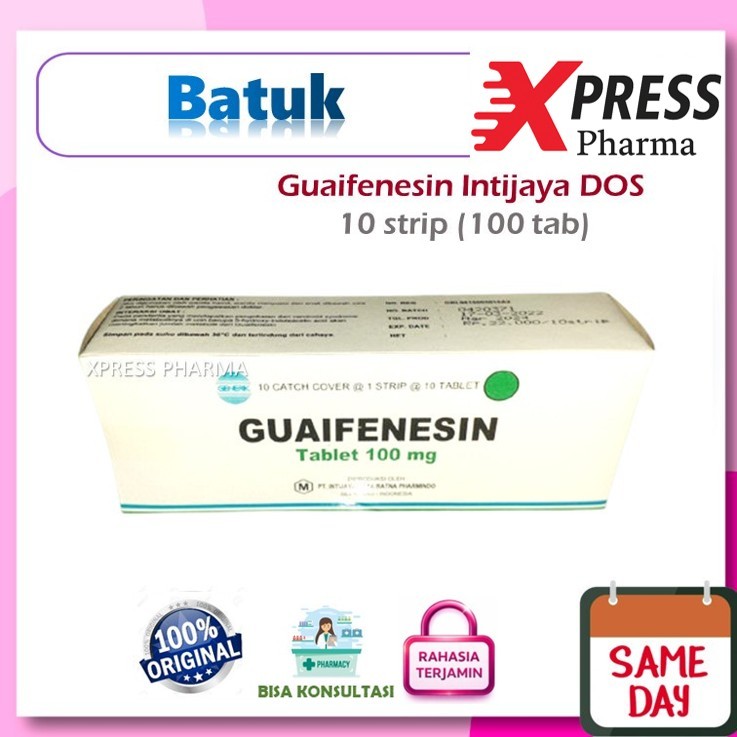 XPRESS  Guaifenesin GG DUS Obat Batuk Berdahak Kaplet Tablet Guaiafenesin Guaiphenesin Guaipenesin D